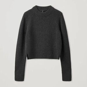 COS Recycled Wool/Cashmere Blend Cropped Sweater